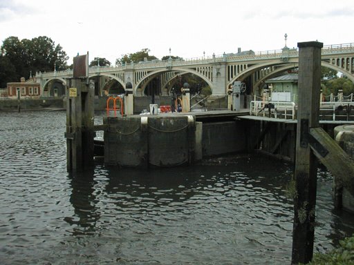 Weir with Lock in foreground