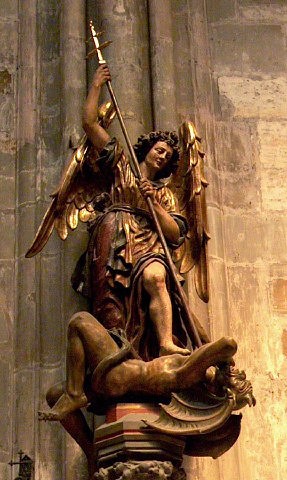 Angel defeats devil