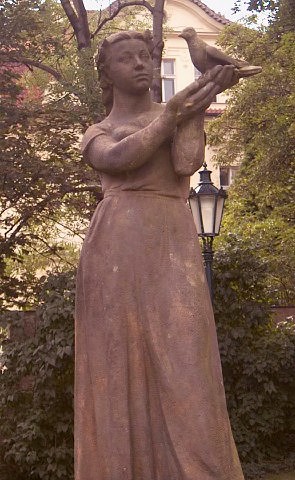 Girl and dove