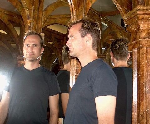 PM in the mirror maze.