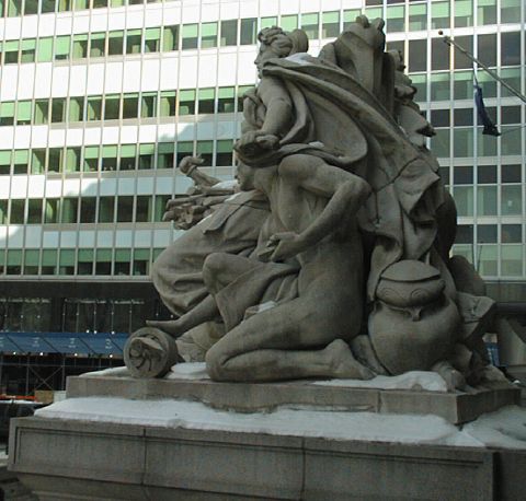 Outside the old Customs House
