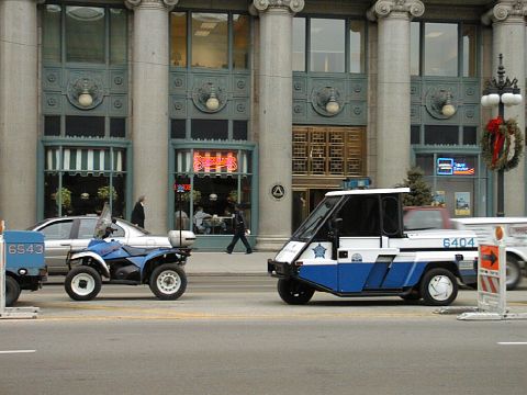 Tiny police vehicles